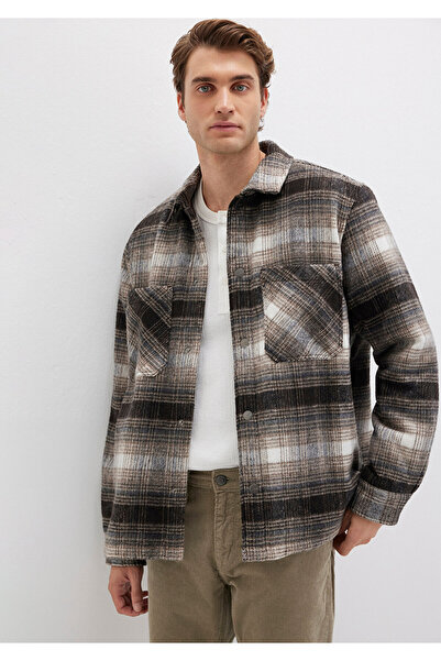 Mavi Καρό καφέ μπουφάν oversized / Φαρδιά κοπή 0110745-91228