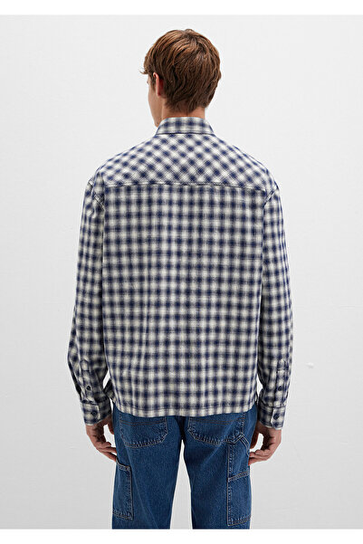 Mavi Kariertes Hemd mit M-Logo-Aufdruck, lockere Passform / lockerer, bequemer Schnitt 0211782-91299