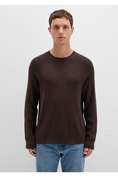 Mavi Πουλόβερ με λαιμόκοψη σε καφέ χρώμα Regular Fit / Normal Cut 0710307-70219