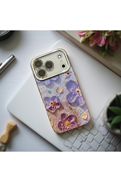 HYPERSOFT Iphone 16 Pro (6.3 inç) Uyumlu Desenli Hologramlı Simli Kamera Koru...