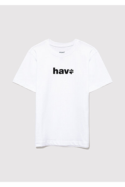 Mavi Air Printed White Children's T-Shirt Regular Fit 6610350 -620