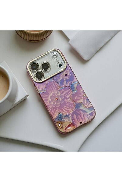 HYPERSOFT Iphone 13 (6.1 inç) Uyumlu Desenli Hologramlı Simli Kamera Koruyucu...