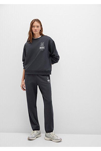 Mavi Logo Printed Anthracite Sweatpants 1010801-70087