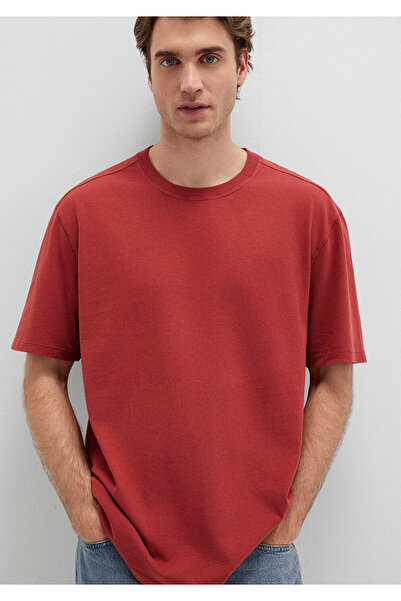 Mavi Rotes T-Shirt mit lockerer Passform / lockerer, bequemer Schnitt 0613044-70457