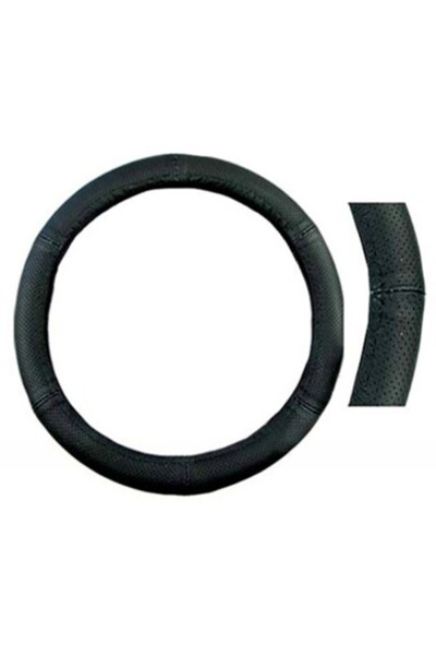 Umbrella Husă volan din piele naturală neagră 42-43 cm