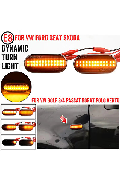 RADUS Dynamic turn signal set for Golf 3 4 MK3 Jetta MK4 Passat 3B Polo 6N 9N Bora Sharan Ford tuning