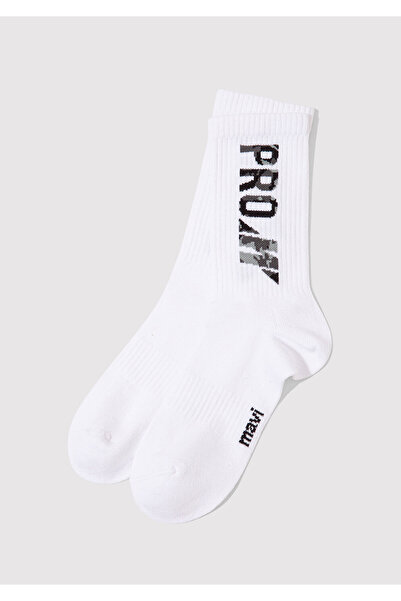 Mavi Pro Printed White Socks 0912095-620