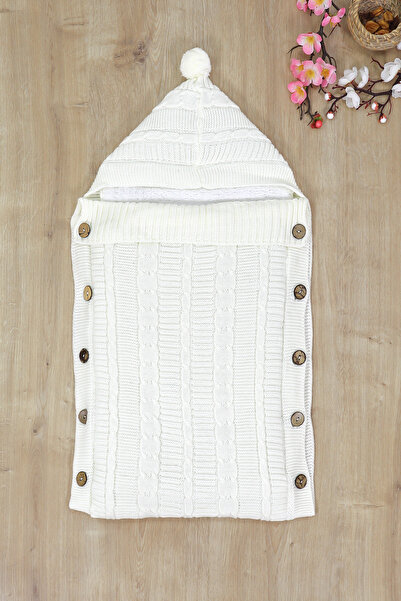 Sitilin Baby Girl Boy Buttoned Cream Swaddle Blanket Stl7110