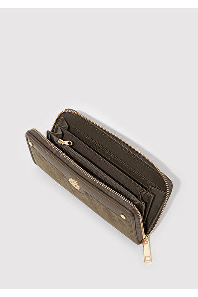 Mavi Faux Suede Green Wallet 1913338-71821