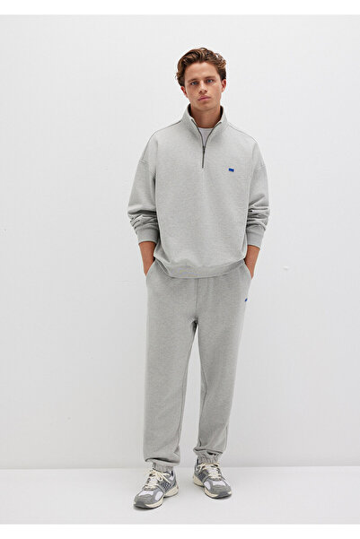 Mavi Graues Sweatshirt mit halbem Reißverschluss 0S10416-80018