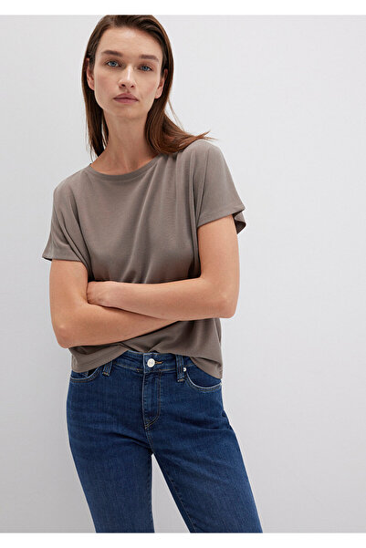 Mavi Lux Touch TENCEL TM Modal Brauner Basic-T-Shirt Lockerer Schnitt / Weit geschnitten 167245-83866