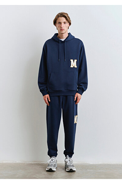 Mavi Φούτερ με στάμπα στην πλάτη, με κουκούλα, σκούρο μπλε 0S10375-89353