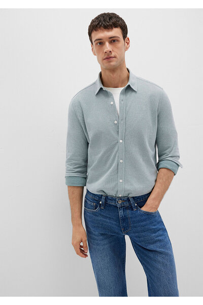 Mavi Зелена в'язана сорочка Slim Fit / Облягаючий крій 0211513-70131