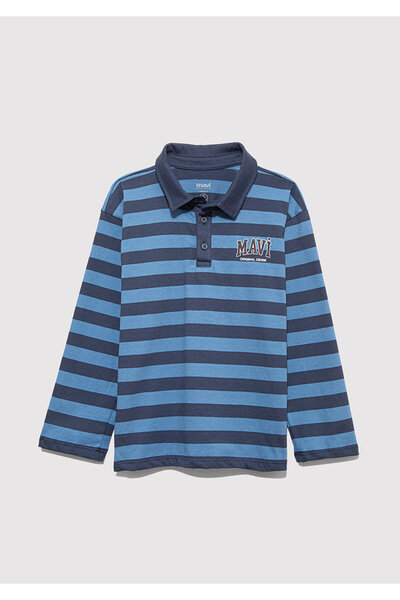 Mavi Tricou polo cu dungi Loose Fit / Loose Casual Cut 6610353-89154