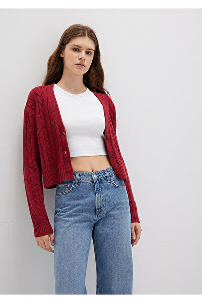 Mavi Buttoned Red Cardigan Regular Fit 1710576-70391