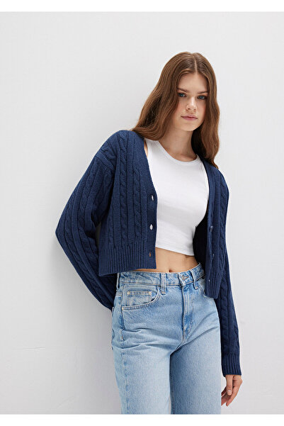 Mavi Buttoned Navy Blue Cardigan Regular Fit 1710576-70488