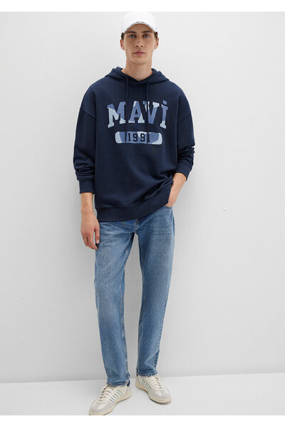 Mavi Bedrucktes marineblaues Sweatshirt 0S10301-70490