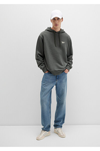 Mavi Πράσινο φούτερ με κουκούλα με τυπωμένο λογότυπο 0S10468-71598