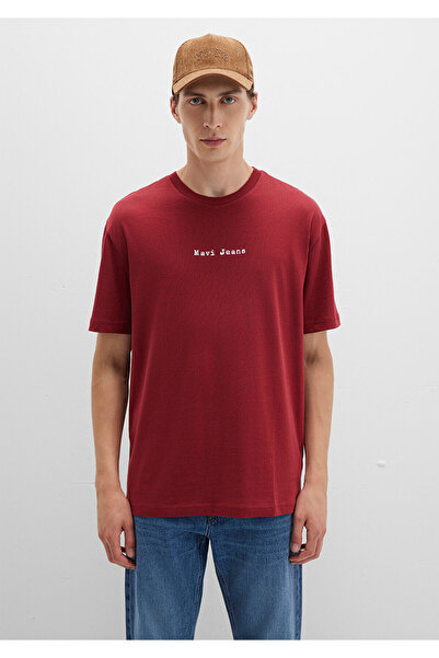 Mavi Jeans Printed Red T-Shirt Loose Fit / Loose Relaxed Fit 0612899-89065