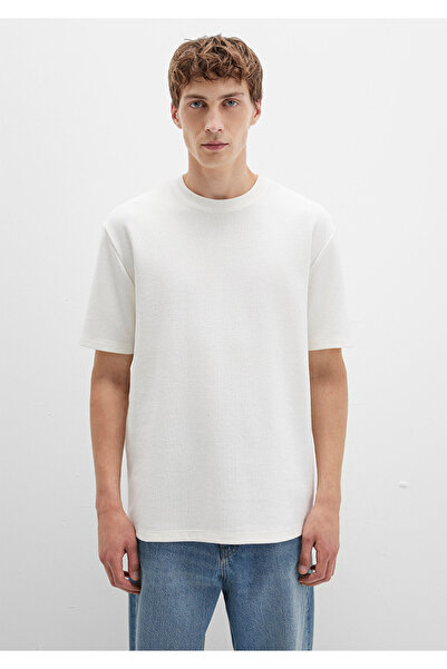 Mavi Ecru Textured T-Shirt Loose Fit / Relaxed Fit 0612910-70057