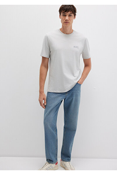 Mavi Logo Printed Gray T-Shirt Regular Fit / Regular Cut 0611714-70074