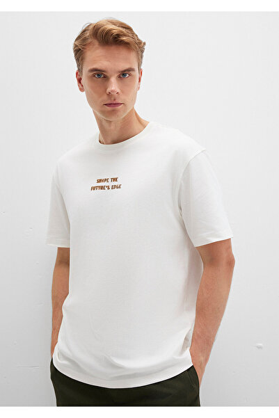 Mavi Printed Ecru T-Shirt Loose Fit / Loose Relaxed Fit 0612836-70057