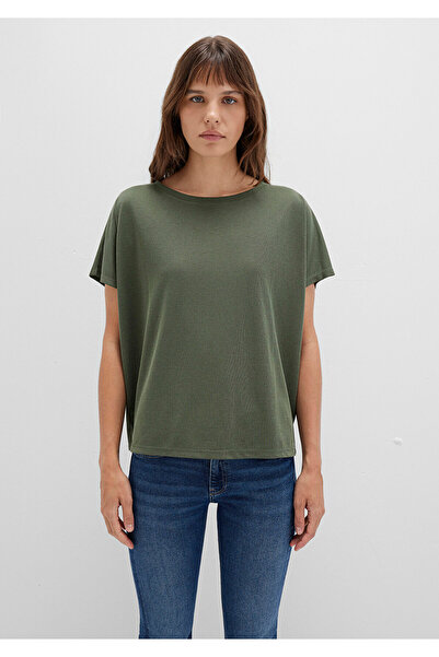 Mavi Lux Touch TENCEL TM Modal Πράσινο Βασικό T-shirt Χαλαρή Σταθερή Εφαρμογή / Φαρδιά Άνετη Εφαρμογή 167245-71551