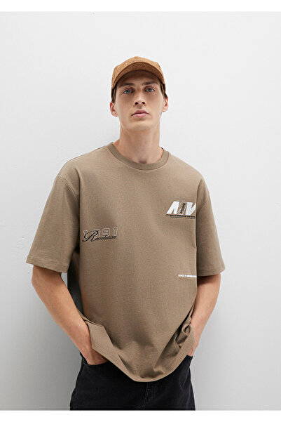 Mavi Τυπωμένο μπλουζάκι χακί Relaxed Fit / Άνετη εφαρμογή 0612912-70355