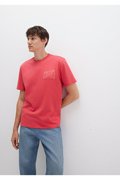 Mavi 1991 Bedrucktes rosa T-Shirt Loose Fit / Loose Relaxed Fit 0612908-71079