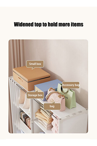 Generic Leon Home 5-Layer Storage Rack Magazine Bookcase with Dustproof Curtains