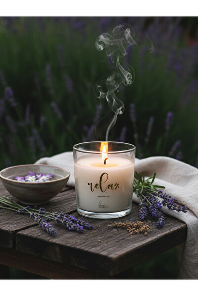 Gloria Candle Relax - Lavender Air | Lavanta Kokulu Vegan Doğal Terapi Mum | ...