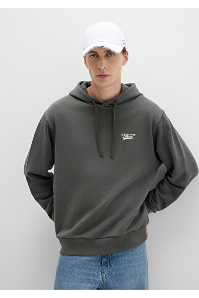 Mavi Πράσινο φούτερ με κουκούλα με τυπωμένο λογότυπο 0S10468-71598