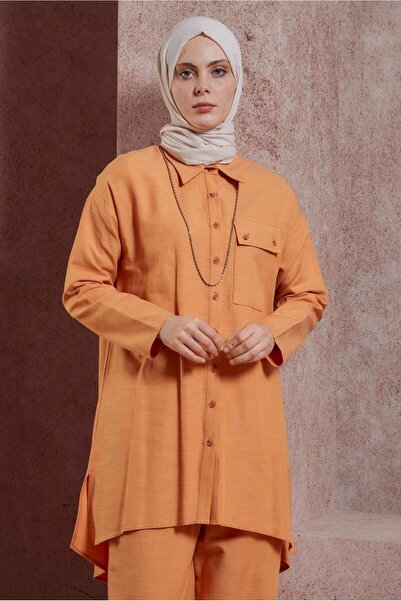 Alvina 44437 Model Shirt Collar Trousers Set