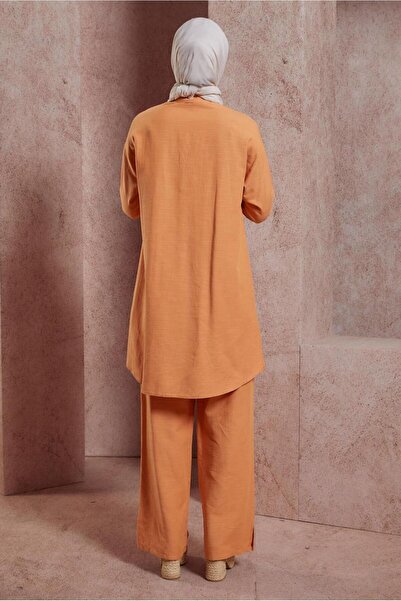 Alvina 44437 Model Shirt Collar Trousers Set