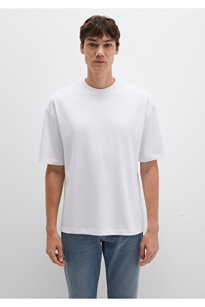 Mavi Crew Neck White Basic T-Shirt Oversize / Wide Cut 0613113-620