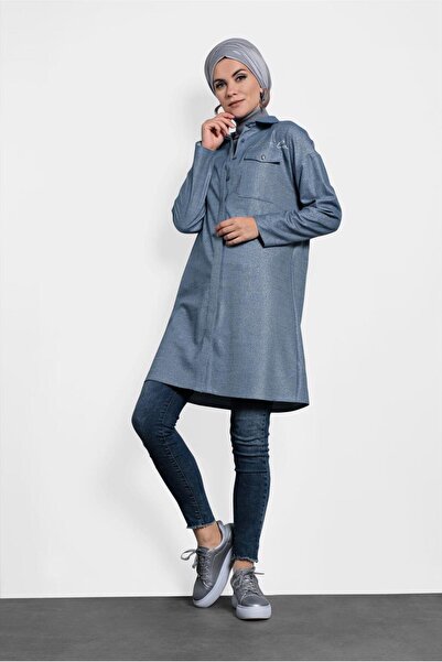 Alvina Shirt Collar Buttoned Tunic - 40211