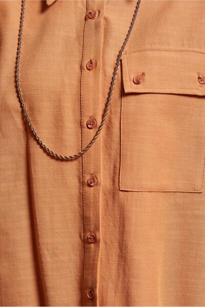 Alvina 44437 Model Shirt Collar Trousers Set