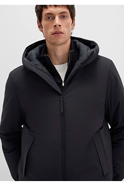 Mavi 0110617 Hooded Men's Coat Black