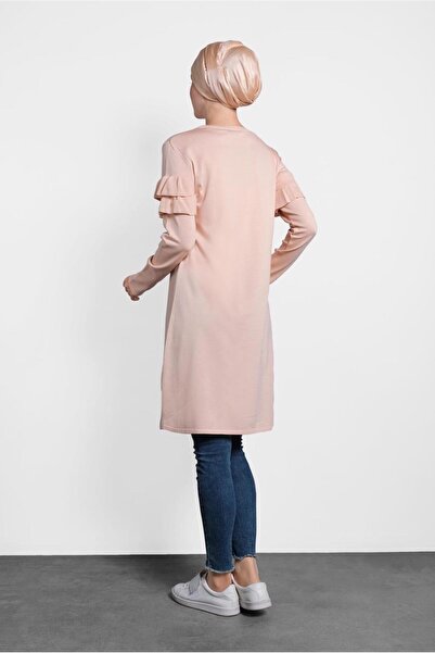 Alvina 40003 Model Ruffle Detailed Knitwear Tunic