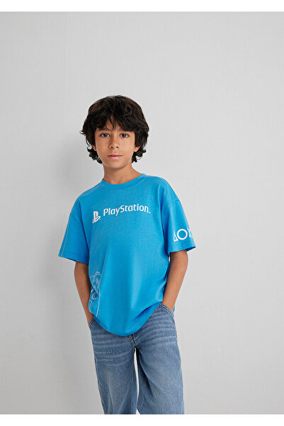 Mavi Tricou PlayStation cu imprimeu ​   Loose Fit / Lejer Confortabil croială 6610376-70772