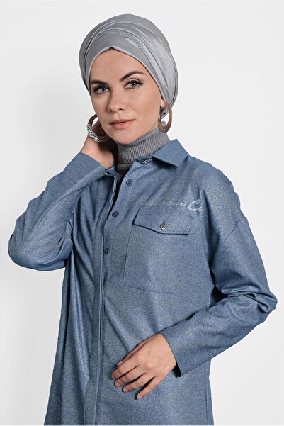 Alvina Shirt Collar Buttoned Tunic - 40211
