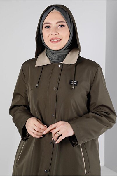 Alvina معطف بجيب بغطاء للرأس 90270