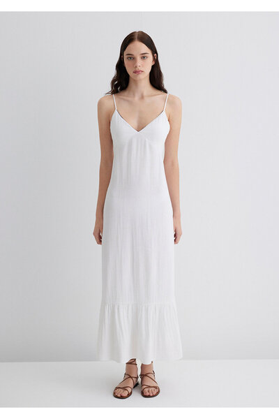 Mavi Linen Blend White Dress 1310797-620