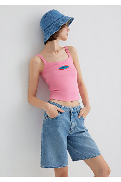 Mavi Indigo Turtles bedrucktes rosa T-Shirt, tailliert / eng anliegend geschnitten 1613534-71028