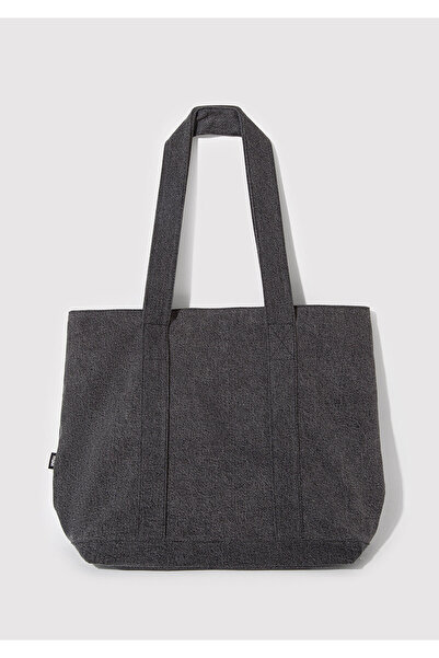 Mavi Anthrazitfarbene Denim-Tasche mit Katzenmotiv 1913284-22864