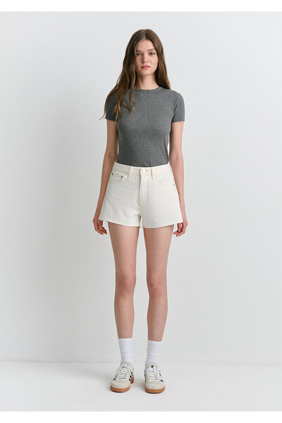 Mavi Rosie 90S White Jean Shorts 1447489739