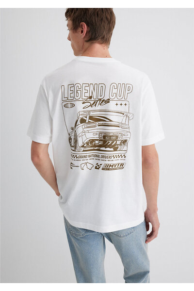 Mavi Біла футболка з принтом Loose Fit / вільний крій 0613032-70057