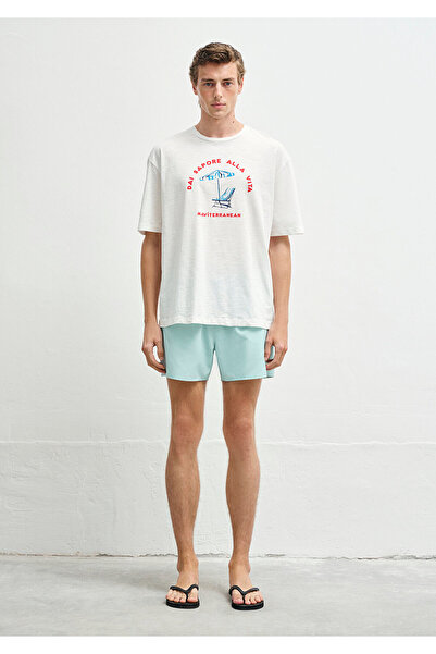 Mavi Printed Ecru T-Shirt Relaxed Fit / Relaxed Fit 0612948-70057