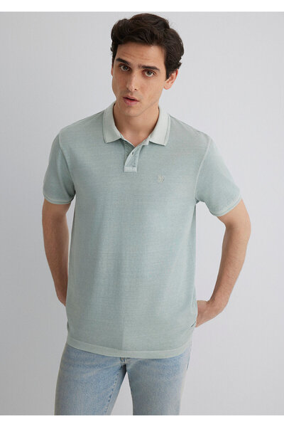 Mavi Κανονικό πράσινο ανδρικό μπλουζάκι με γιακά πόλο M0612621-70148