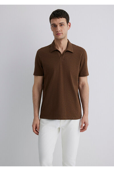 Mavi Καφέ μπλουζάκι πόλο Regular Fit / Normal Cut 0612597-89330